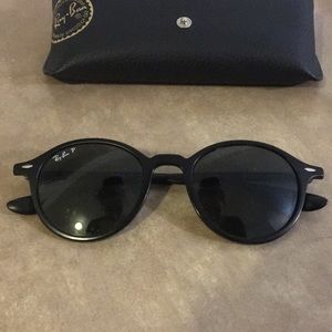 Round black RayBan sunglasses for women